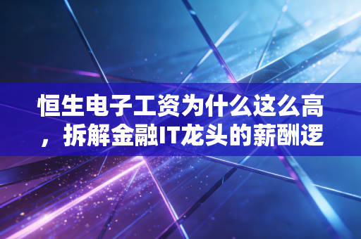 恒生电子工资为什么这么高，拆解金融IT龙头的薪酬逻辑和普通人的上车路径