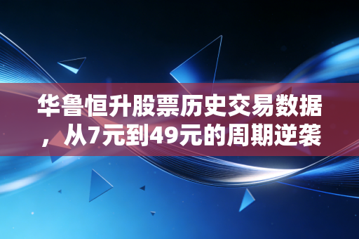华鲁恒升股票历史交易数据，从7元到49元的周期逆袭，普通散户怎么抓化工白马的赚钱规律