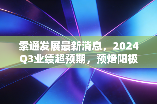 索通发展最新消息，2024Q3业绩超预期，预焙阳极龙头的绿电转型故事到底讲得通吗？
