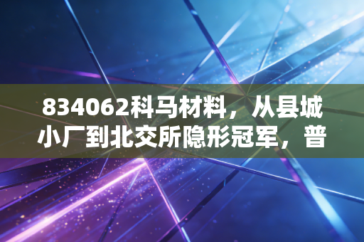 834062科马材料，从县城小厂到北交所隐形冠军，普通人能从它的成长里挖到什么财富密码？