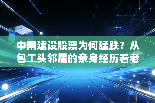 中南建设股票为何猛跌？从包工头邻居的亲身经历看老牌房企的生死困局