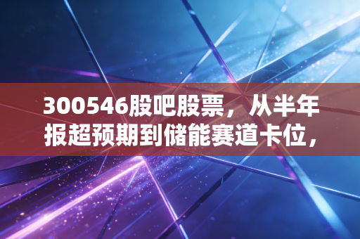 300546股吧股票,从半年报超预期到储能赛道卡位,普通散户要不要跟这波行情?