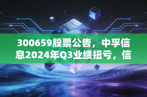 300659股票公告，中孚信息2024年Q3业绩扭亏，信创赛道的冬播窗口真的来了？