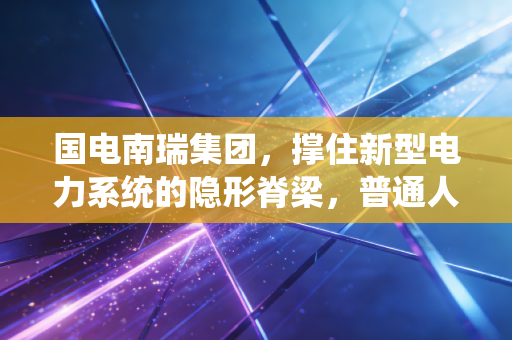 国电南瑞集团,撑住新型电力系统的隐形脊梁,普通人的用电自由背后藏着它的30年深耕