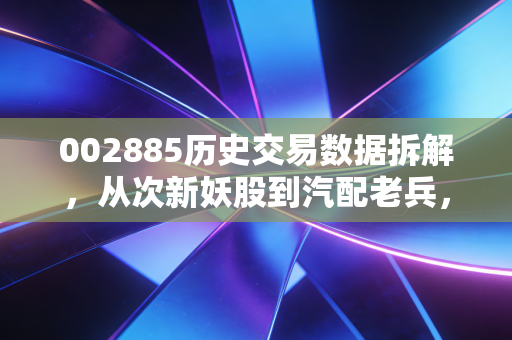 002885历史交易数据拆解,从次新妖股到汽配老兵,6年涨跌里藏着普通人的投资避坑指南