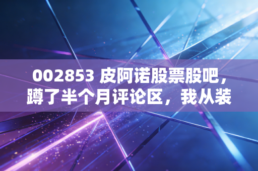 002853 皮阿诺股票股吧，蹲了半个月评论区，我从装修踩坑经历聊透这只票的持有逻辑