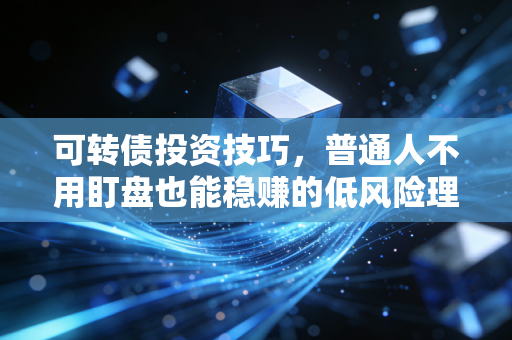 可转债投资技巧，普通人不用盯盘也能稳赚的低风险理财神器全玩法