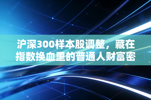沪深300样本股调整,藏在指数换血里的普通人财富密码