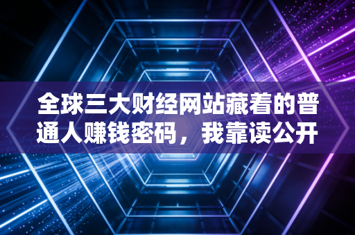 全球三大财经网站藏着的普通人赚钱密码，我靠读公开信息3年赚了27万