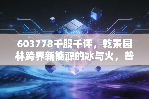 603778千股千评,乾景园林跨界新能源的冰与火,普通散户要不要踩这趟风口?
