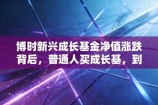 博时新兴成长基金净值涨跌背后，普通人买成长基，到底怎么才能不踩坑？