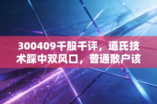 300409千股千评,道氏技术踩中双风口,普通散户该追高还是埋伏?