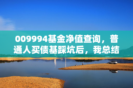 009994基金净值查询，普通人买债基踩坑后，我总结了3个查净值也赚不到钱的真相