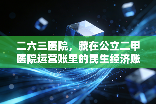 二六三医院，藏在公立二甲医院运营账里的民生经济账