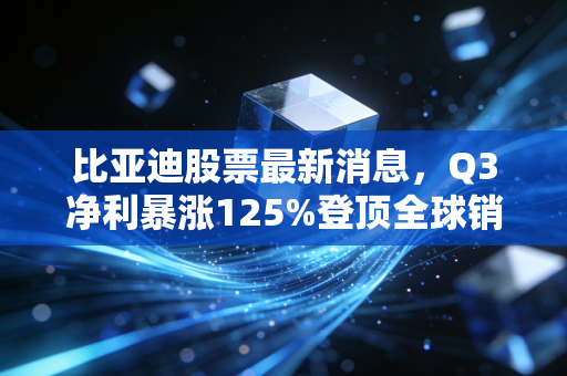 比亚迪股票最新消息,Q3净利暴涨125%登顶全球销冠,持有3年的老散户靠它赚出了婚房首付