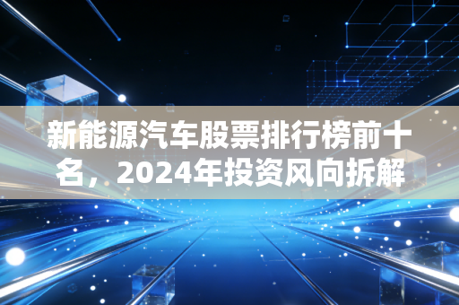 新能源汽车股票排行榜前十名,2024年投资风向拆解,普通人怎么搭上车赛道红利?