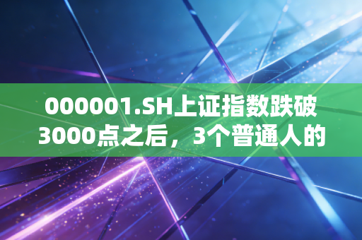000001.SH上证指数跌破3000点之后,3个普通人的理财沉浮,和我对未来3年的市场判断