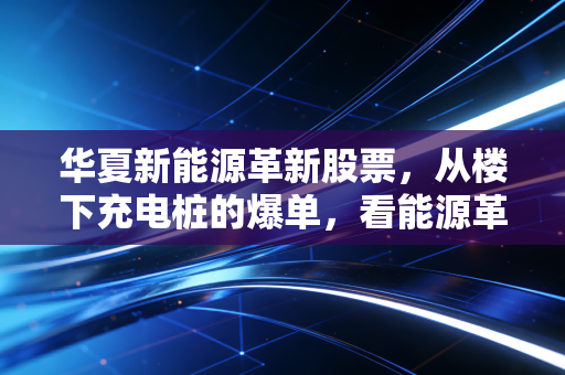 华夏新能源革新股票,从楼下充电桩的爆单,看能源革命赛道的长期投资逻辑