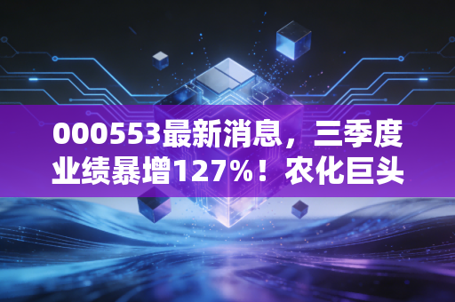 000553最新消息，三季度业绩暴增127%！农化巨头的绿色转型是不是普通人的投资新机会？