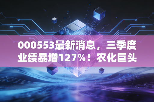 000553最新消息，三季度业绩暴增127%！农化巨头的绿色转型是不是普通人的投资新机会？