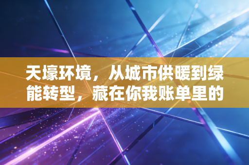 天壕环境,从城市供暖到绿能转型,藏在你我账单里的实业样本