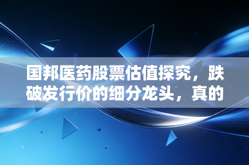 国邦医药股票估值探究，跌破发行价的细分龙头，真的被错杀了吗？