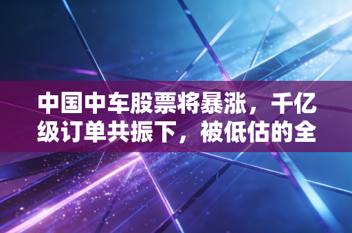 中国中车股票将暴涨，千亿级订单共振下，被低估的全球轨交龙头正在迎来价值重估