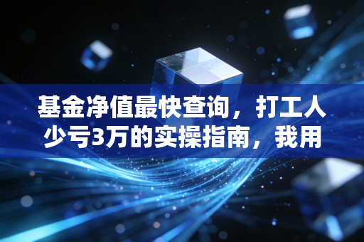 基金净值最快查询，打工人少亏3万的实操指南，我用这3招避开了定投的坑