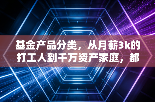 基金产品分类，从月薪3k的打工人到千万资产家庭，都能找到适配的理财工具
