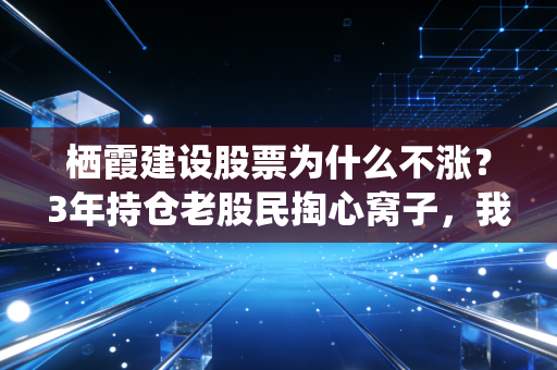 栖霞建设股票为什么不涨？3年持仓老股民掏心窝子，我踩过的坑你别再踩