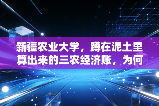 新疆农业大学，蹲在泥土里算出来的三农经济账，为何成了西北县域增收的黄金样本？