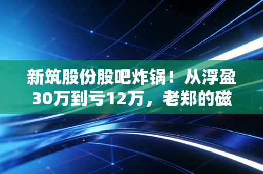新筑股份股吧炸锅！从浮盈30万到亏12万，老郑的磁悬浮概念踩坑记给所有散户提了醒
