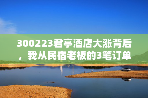 300223君亭酒店大涨背后，我从民宿老板的3笔订单，看懂了可选消费的真实复苏逻辑