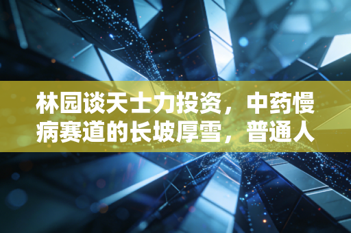 林园谈天士力投资，中药慢病赛道的长坡厚雪，普通人怎么抓得住翻倍机遇？