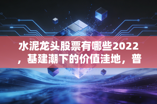 水泥龙头股票有哪些2022，基建潮下的价值洼地，普通人也能看懂的选股逻辑