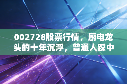 002728股票行情,厨电龙头的十年沉浮,普通人踩中消费赛道的踩坑与红利指南