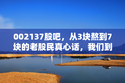 002137股吧，从3块熬到7块的老股民真心话，我们到底在赌什么？