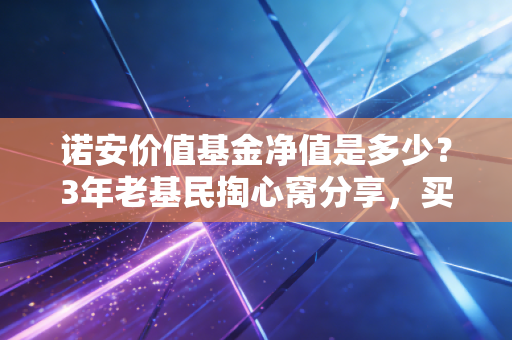 诺安价值基金净值是多少？3年老基民掏心窝分享，买主动基别只盯着单日数字