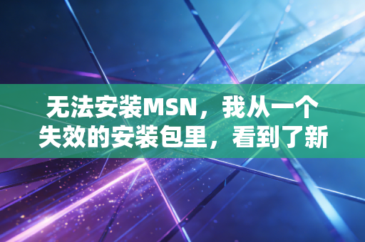 无法安装MSN,我从一个失效的安装包里,看到了新旧消费周期的3个财富密码