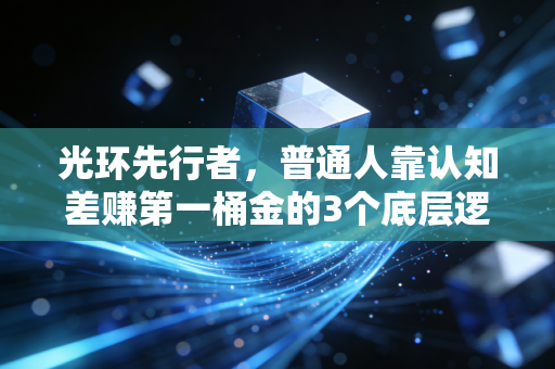 光环先行者，普通人靠认知差赚第一桶金的3个底层逻辑