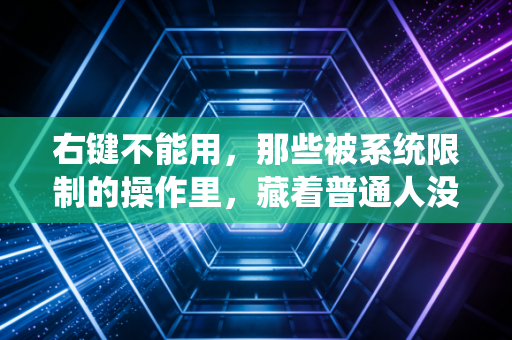 右键不能用，那些被系统限制的操作里，藏着普通人没发现的财经生存逻辑