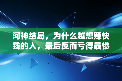 河神结局，为什么越想赚快钱的人，最后反而亏得最惨？