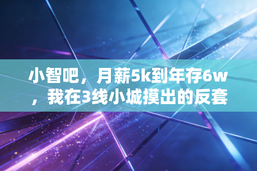 小智吧，月薪5k到年存6w，我在3线小城摸出的反套路理财真相