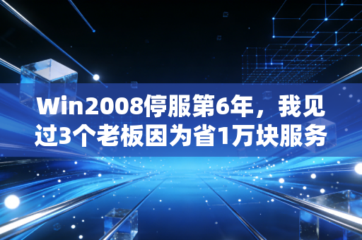 Win2008停服第6年，我见过3个老板因为省1万块服务器升级费亏了百万
