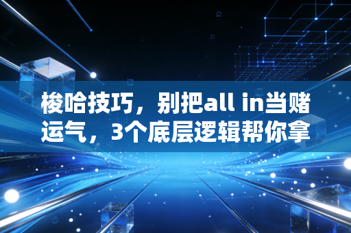 梭哈技巧,别把all in当赌运气,3个底层逻辑帮你拿住收益、避开爆仓