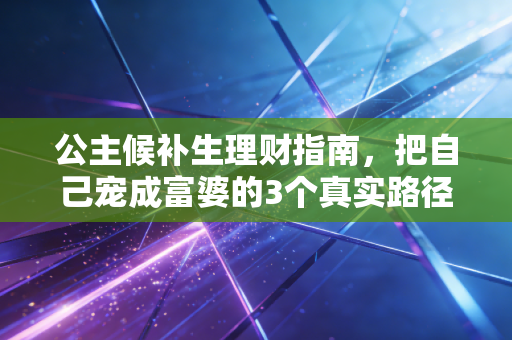 公主候补生理财指南，把自己宠成富婆的3个真实路径