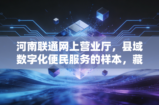 河南联通网上营业厅，县域数字化便民服务的样本，藏着运营商下沉市场的增长密码
