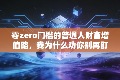 零zero门槛的普通人财富增值路，我为什么劝你别再盯着月薪3千的副业瞎折腾