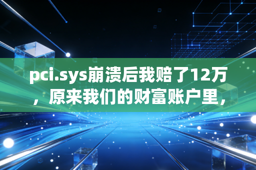 pci.sys崩溃后我赔了12万，原来我们的财富账户里，都藏着这个隐形的核心驱动