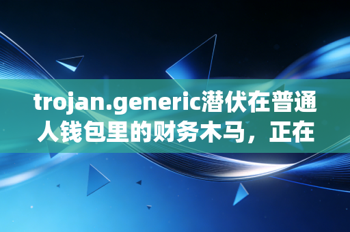 trojan.generic潜伏在普通人钱包里的财务木马，正在悄悄啃光你的存款